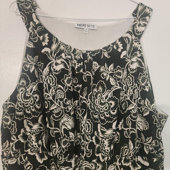 Meri Skye dress Womens Plus Size 4X Floral Maxi Sleeveless USA granneycore 90s - Picture 3 of 6